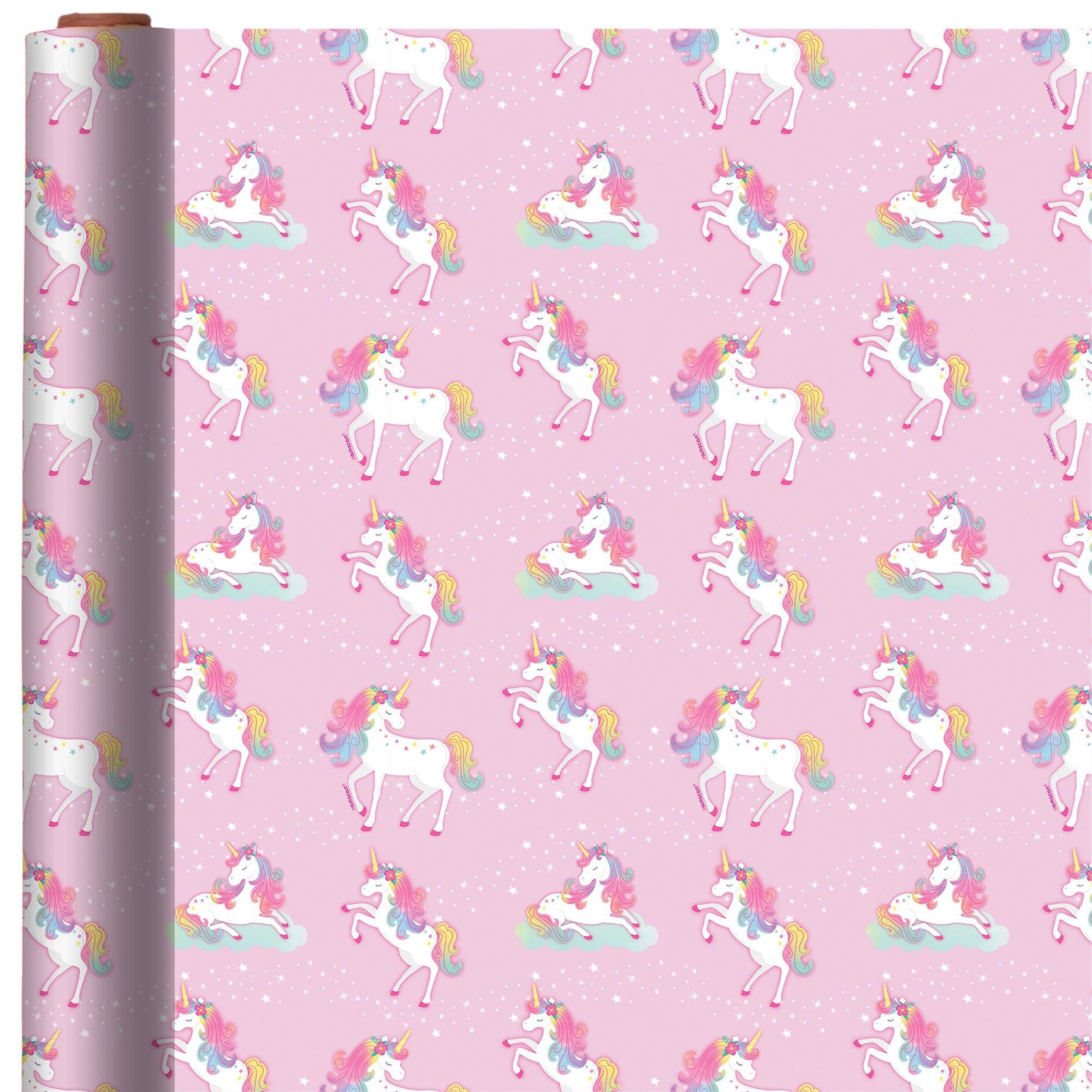 Potter's Printing Personalized Unicorn Valentines Wrapping Paper