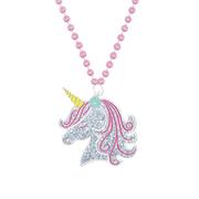 Enchanted Unicorn Pendant Bead Necklace
