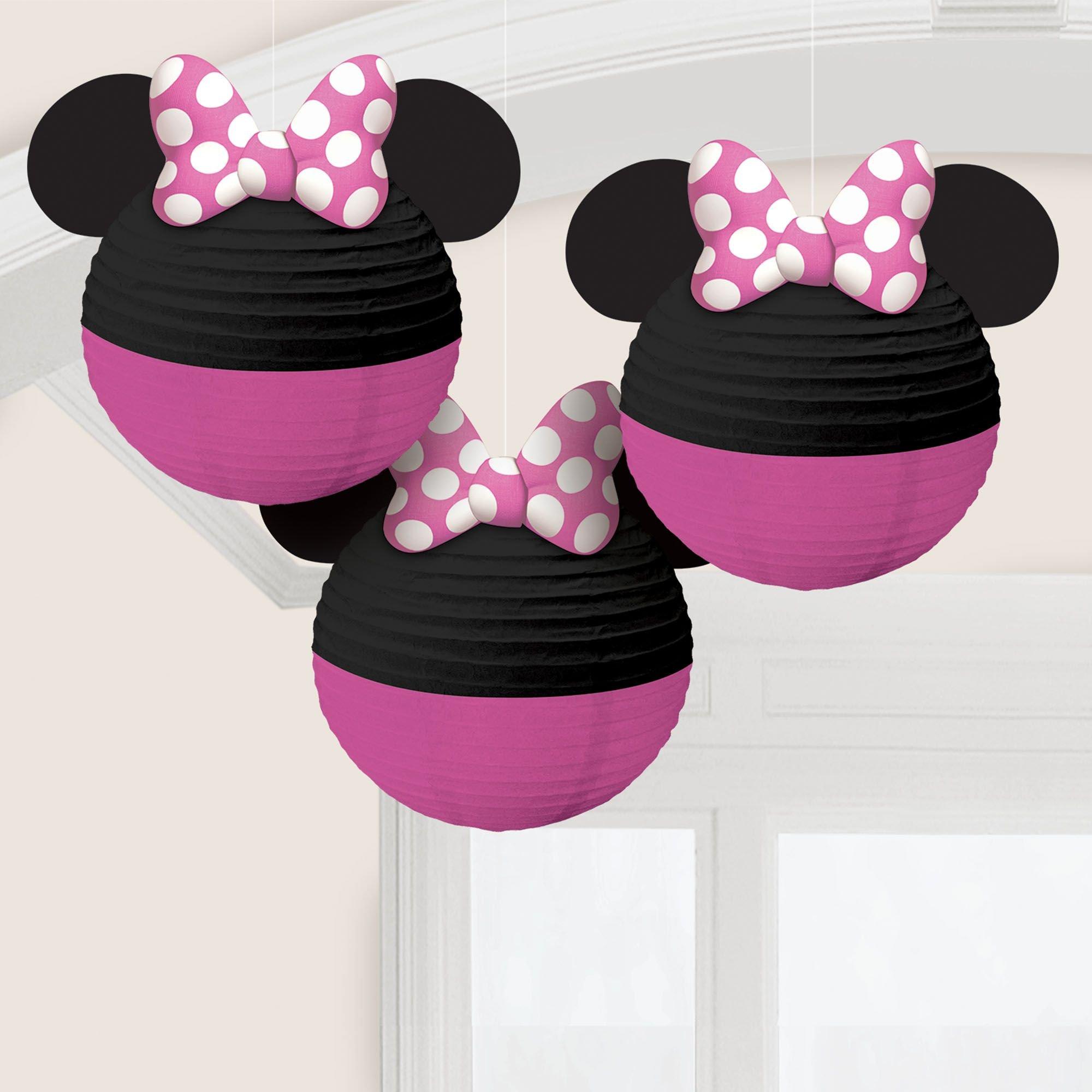 Minnie Mouse Forever Paper Lanterns, 9.5in, 3ct | Party City