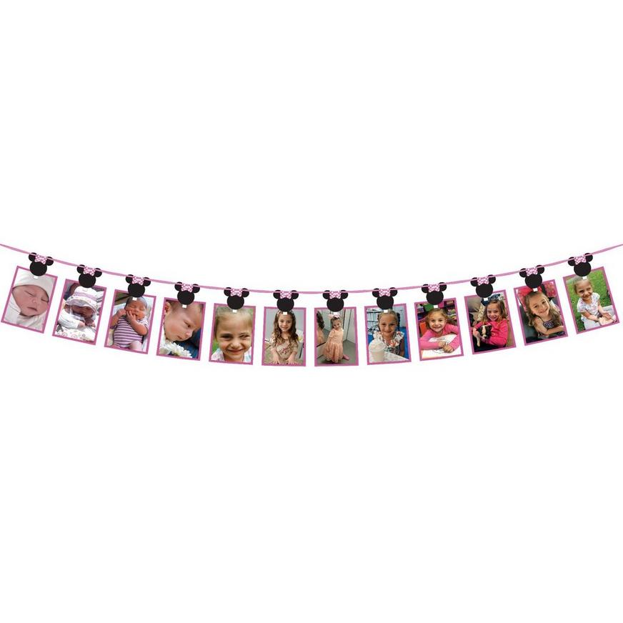Minnie Mouse Forever 13-Picture Photo Garland Kit, 12ft, 42pc