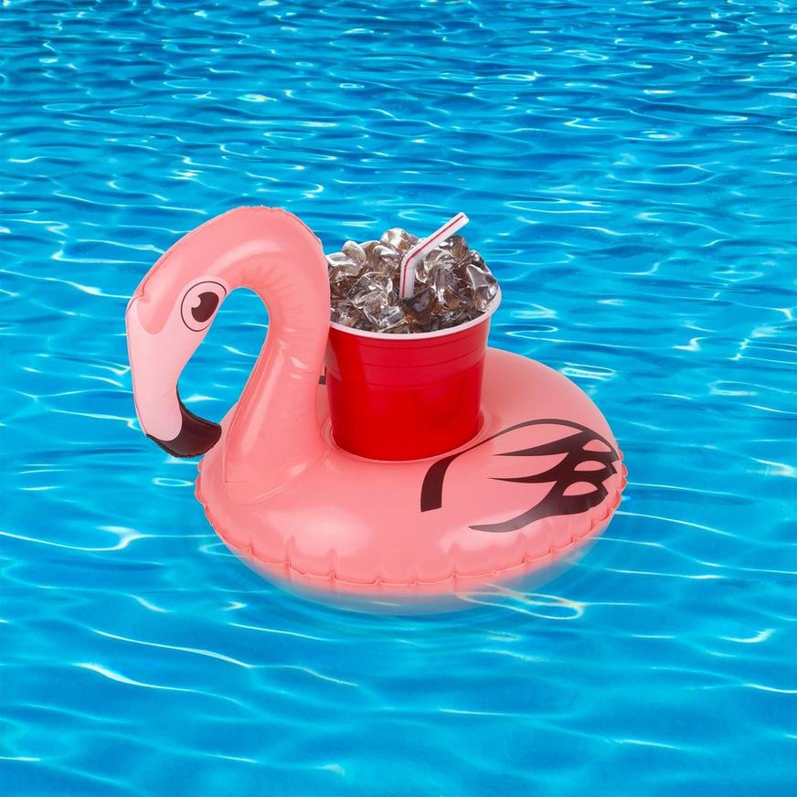1-10x Flamingo Inflatable Floating Drink Cup Holder Swimming Pool Summer Party 