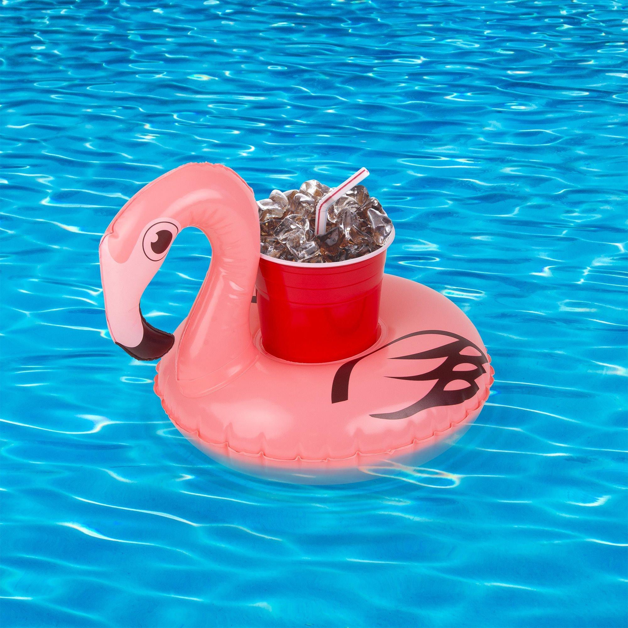 Pmu Inflatable Pool Float Drink Holder Flamingo Cup Coaster Summer Pool  Party Supplies Pkg/1