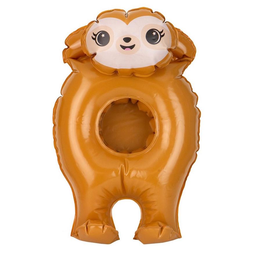 Inflatable Sloth Drink Float, 7.4in x 13in