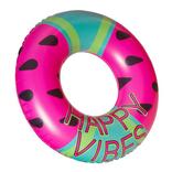 Inflatable Happy Vibes Watermelon Tube, 35in