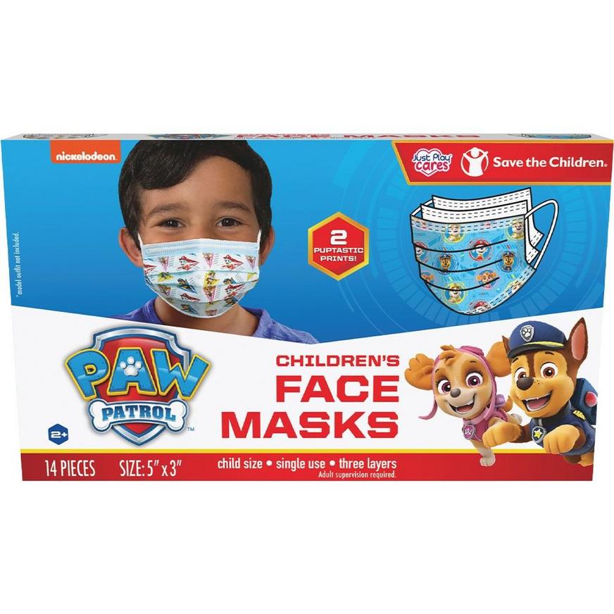 PAW Patrol Disposable Protective Face Masks for Kids, Ages 2-7, 14ct