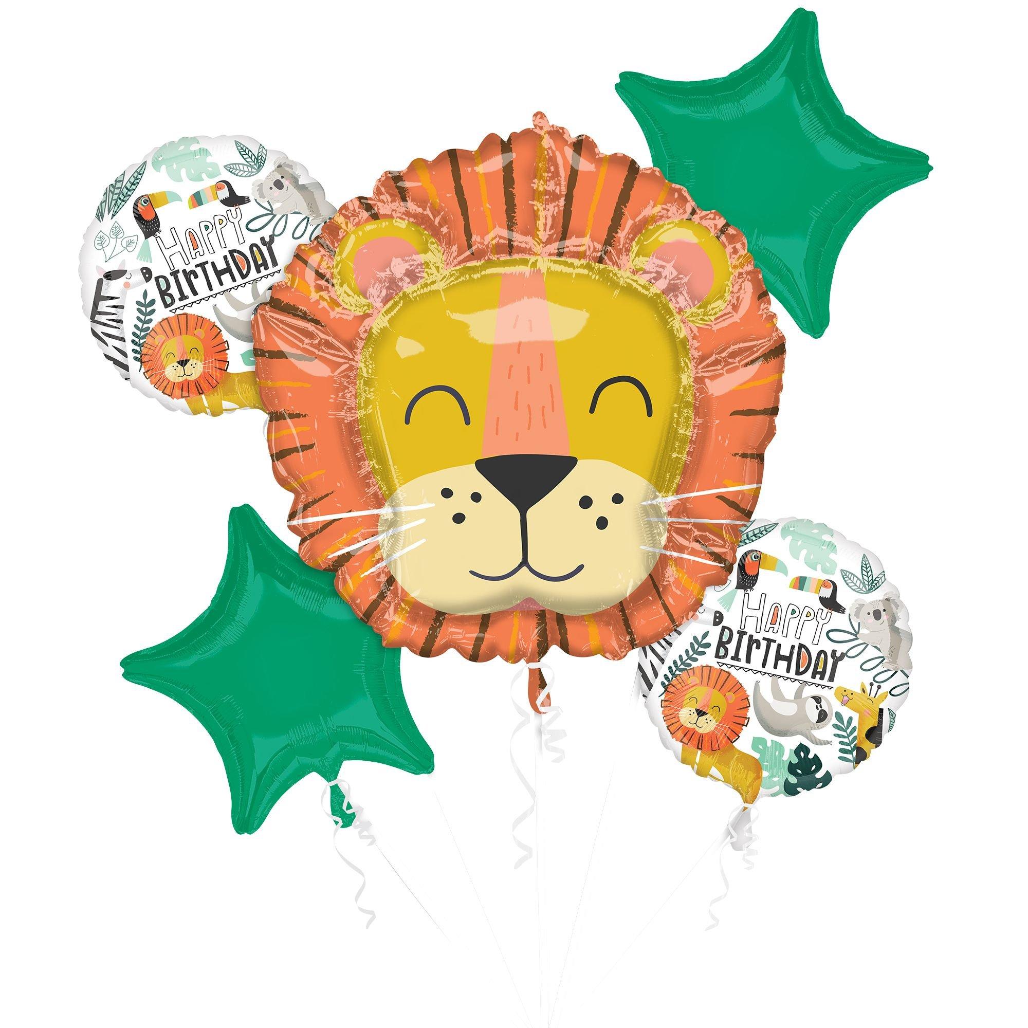 Get Wild Jungle Foil Balloon Bouquet, 5pc