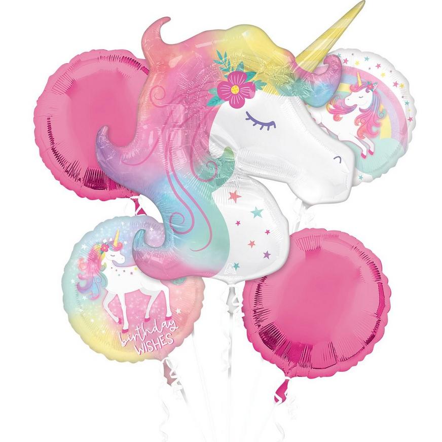 Schandelijk Integreren Veel Enchanted Unicorn Foil Balloon Bouquet, 5pc | Party City