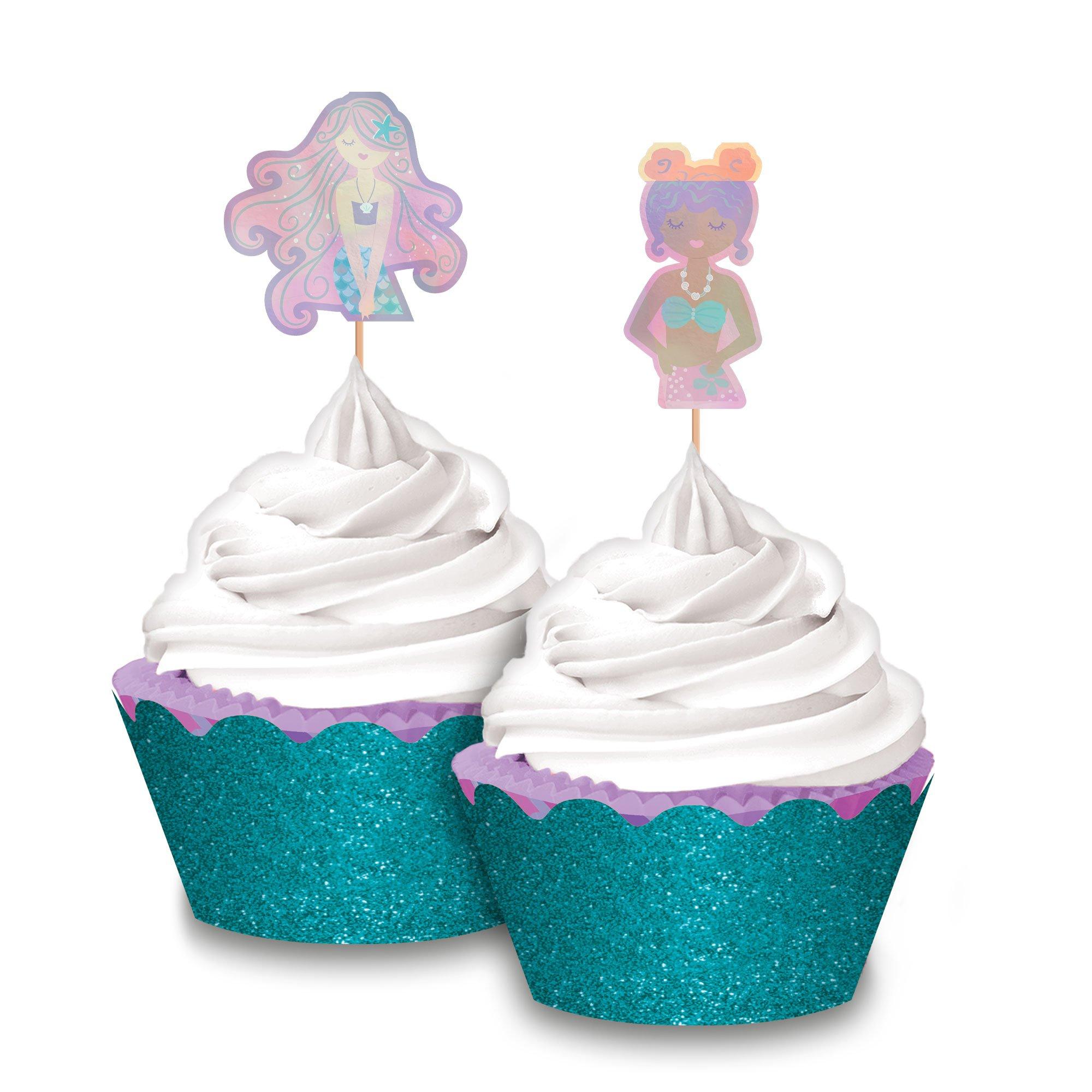 Shimmering Mermaids Cupcake Decorating Kit for 24 Guests