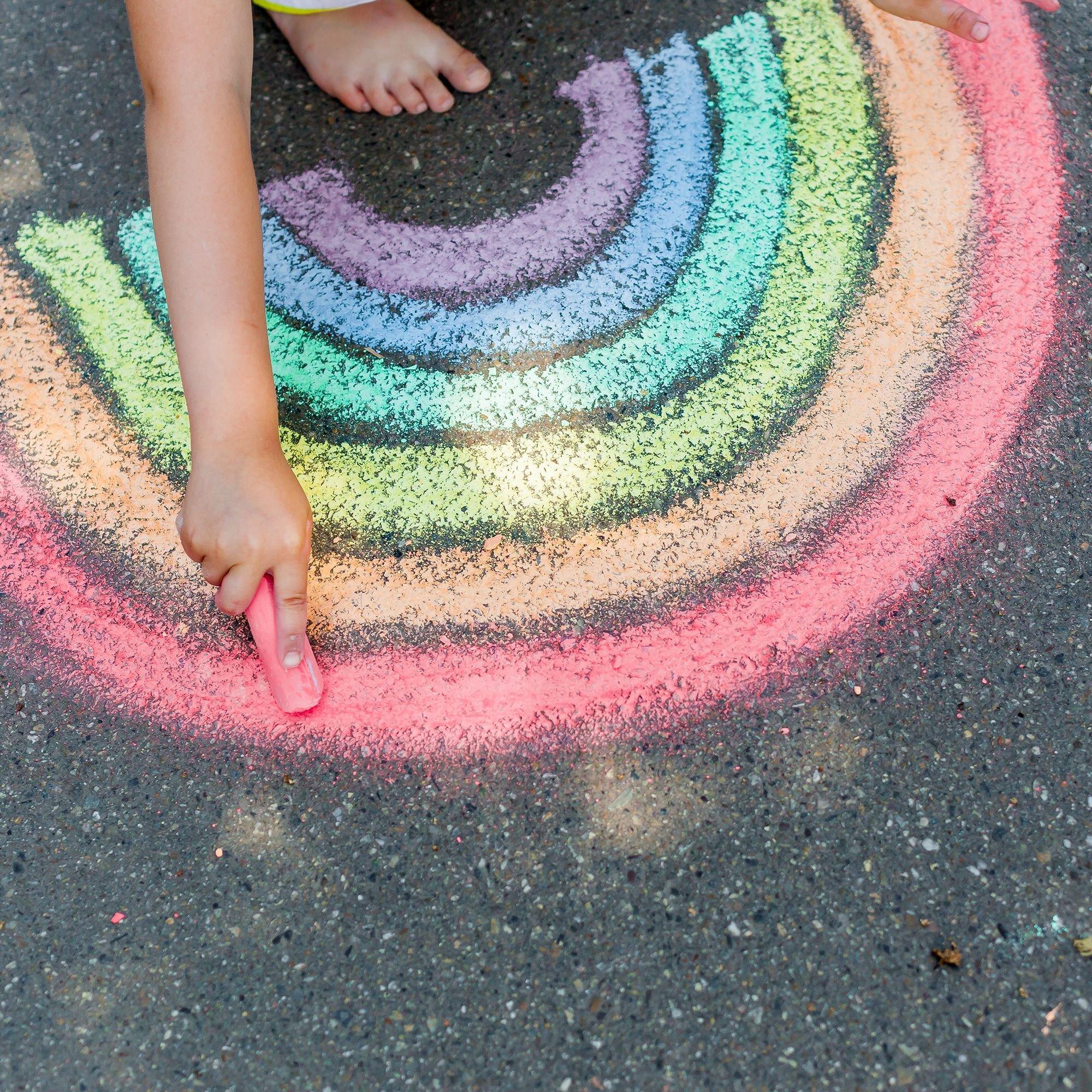 Sidewalk / playground chalk - Box of 100 assorted