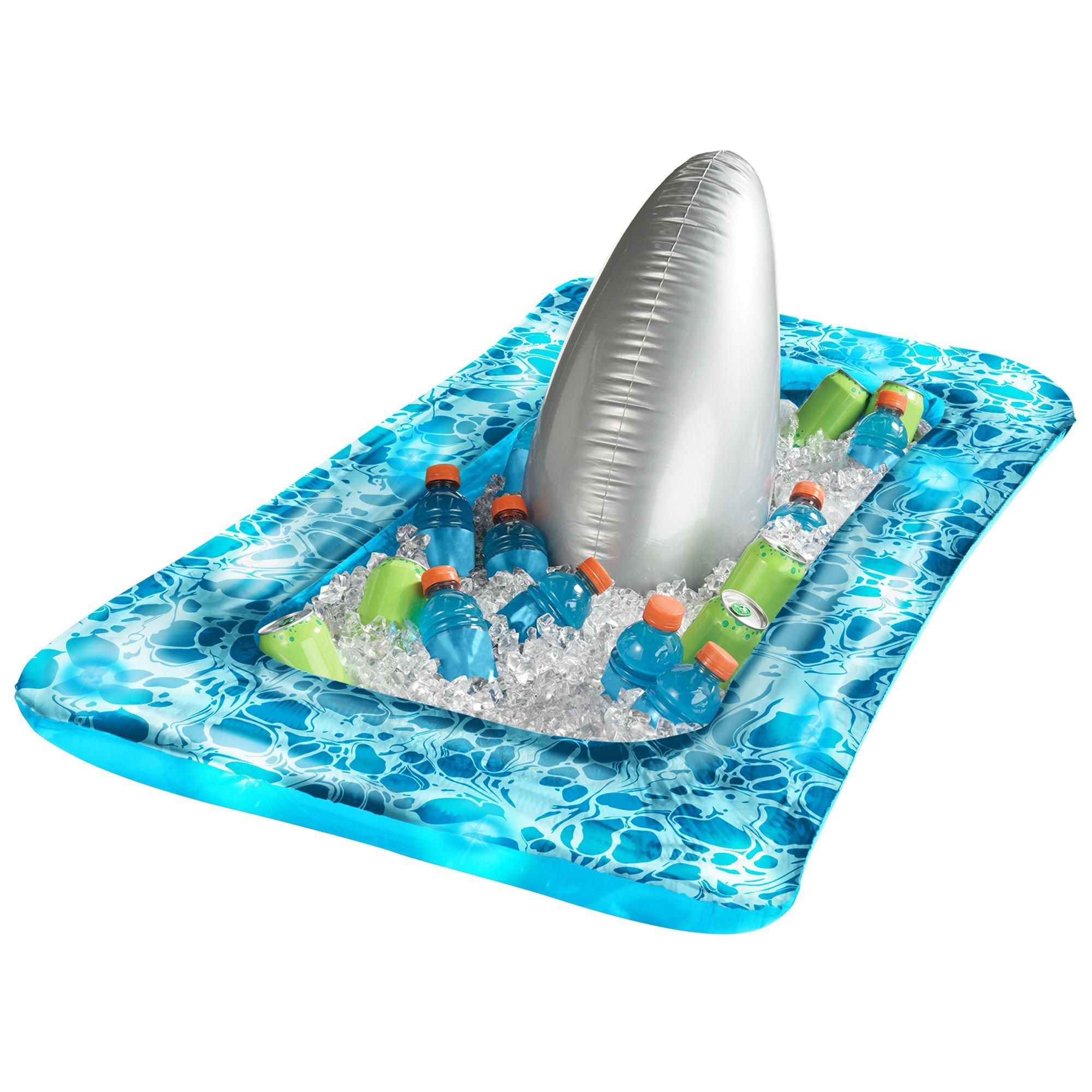 Light-Up Inflatable Shark Fin Buffet Cooler, 25.5in x 51in