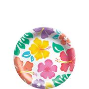 Summer Hibiscus Paper Dessert Plates, 6.75in, 50ct