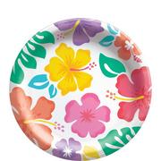 Summer Hibiscus Paper Lunch Plates, 8.5in, 50ct