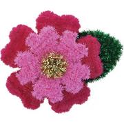 3D Tinsel Hibiscus Decoration, 13in x 10.5in