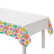 Summer Hibiscus Plastic Tablecover, 54in x 96in