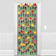 Fabric Hibiscus Flower Curtain, 22in x 5ft