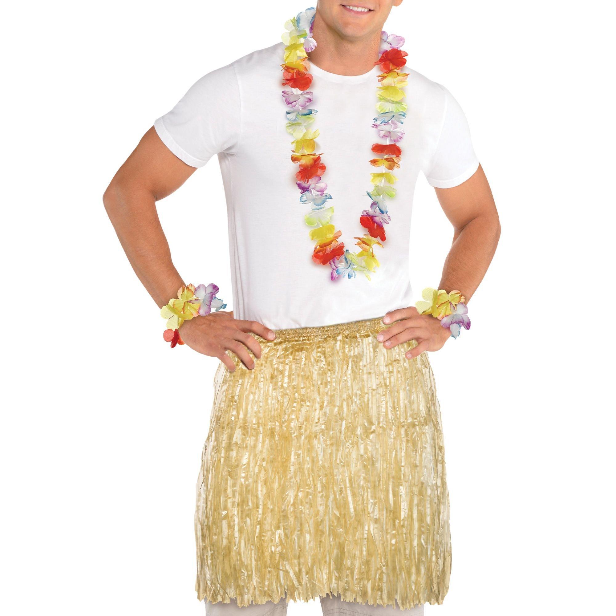 Berlune 12 Pcs Bulk Raffia Hula Skirts for Adults Hawaiian Grass Skirts  Hawaiian Luau Tropical Theme Party Costume Accessory (Medium)