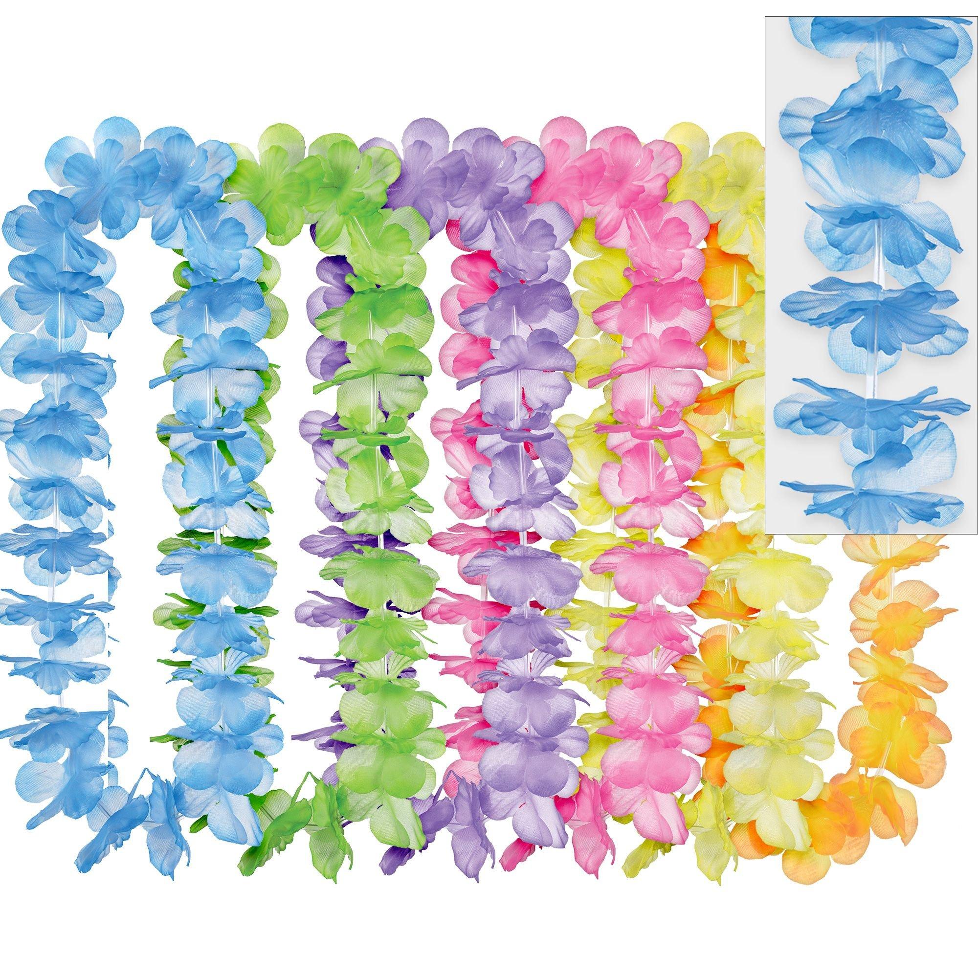 Multicolor Fabric Leis for Kids, 30in, 6ct