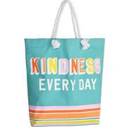 Blue Kindness Everyday Cotton Tote Bag, 17.5in x 16in