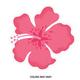Summer Hibiscus Flower Cutout, 13in x 13.5in