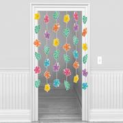Summer Hibiscus Paper Flower String Decorations, 7ft, 6ct