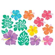 Summer Hibiscus Flower Cutouts, 12ct