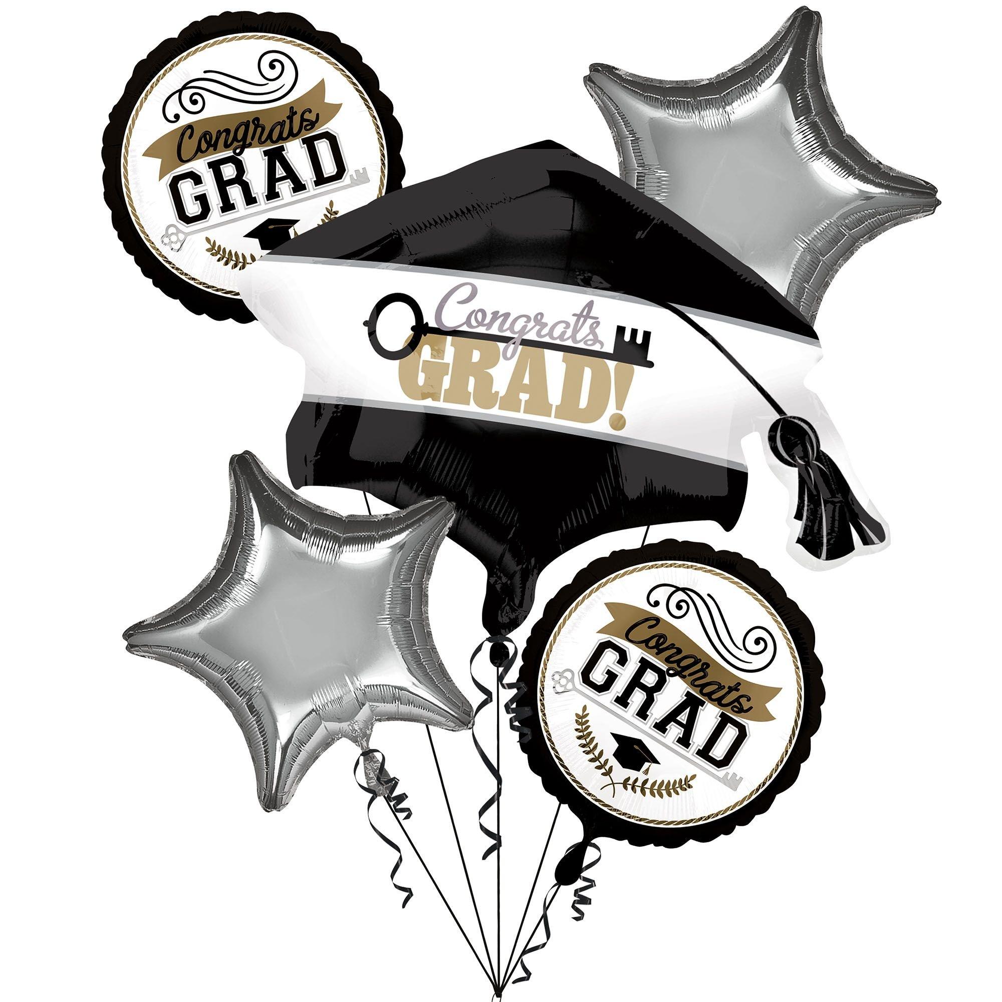 Achievement is Key Graduation Balloon Bouquet, 5pc