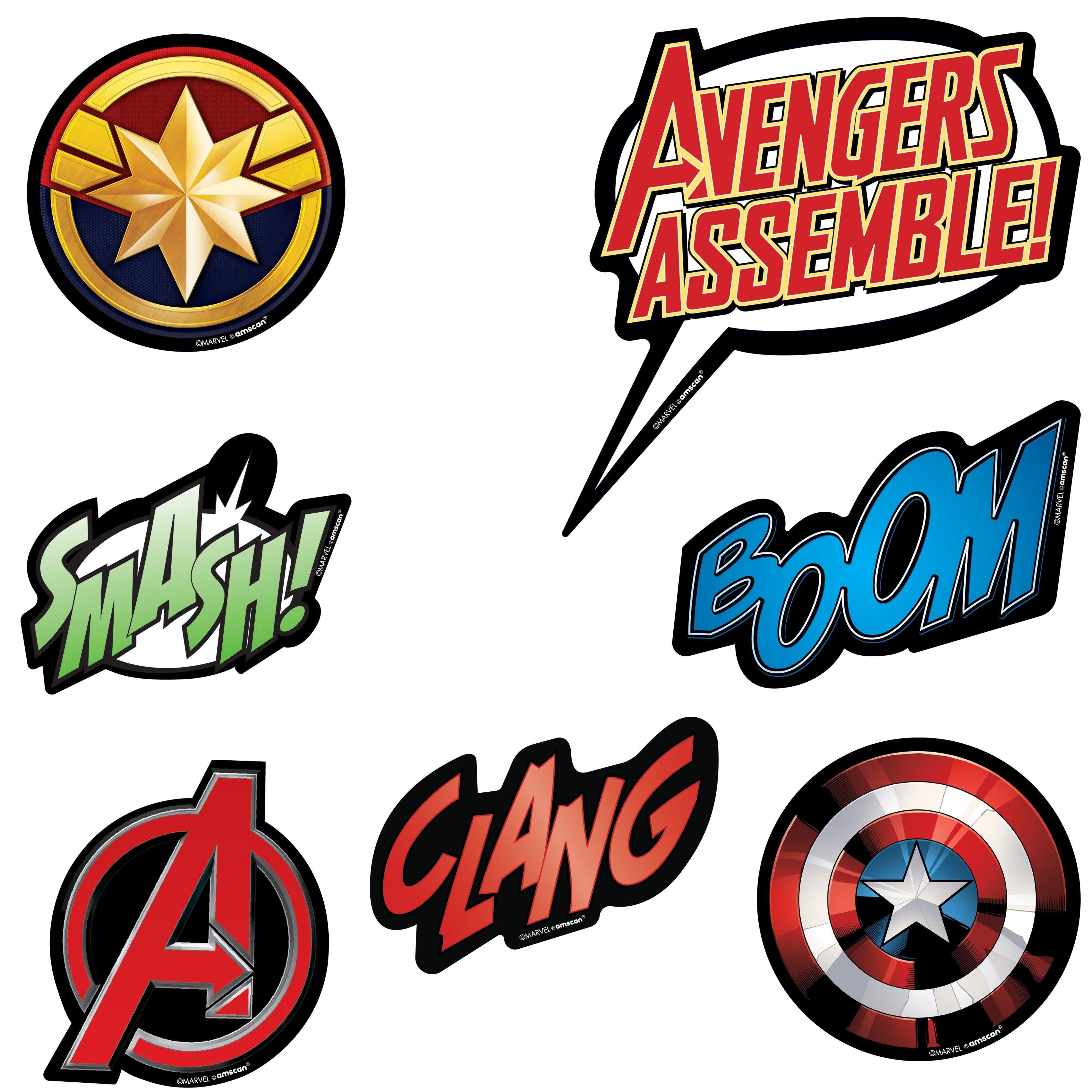 Marvel Powers Unite Avengers Vinyl Cling Decals, 14ct Party City