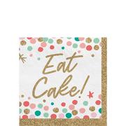 Wish Big Eat Cake Beverage Napkins, 5in, 36ct