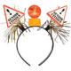 Light-Up Old Zone Caution Plastic & Tinsel Head Bopper, 7.5in x 8.5in