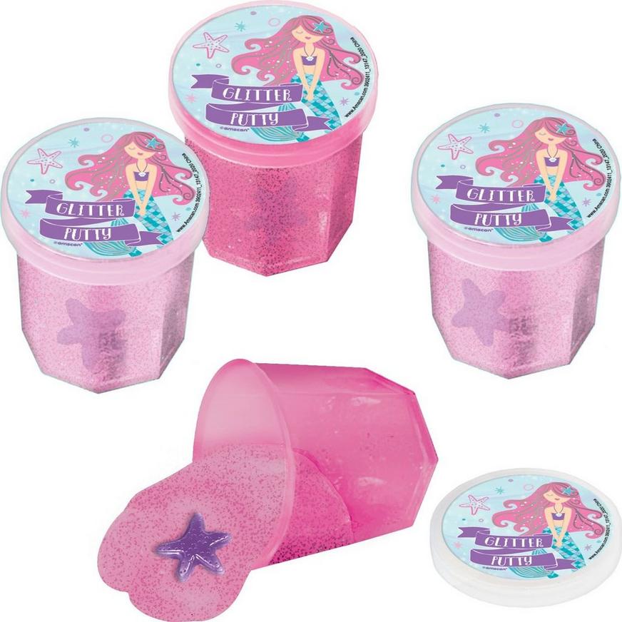 Glitter Mermaid Putty with Toy 12ct