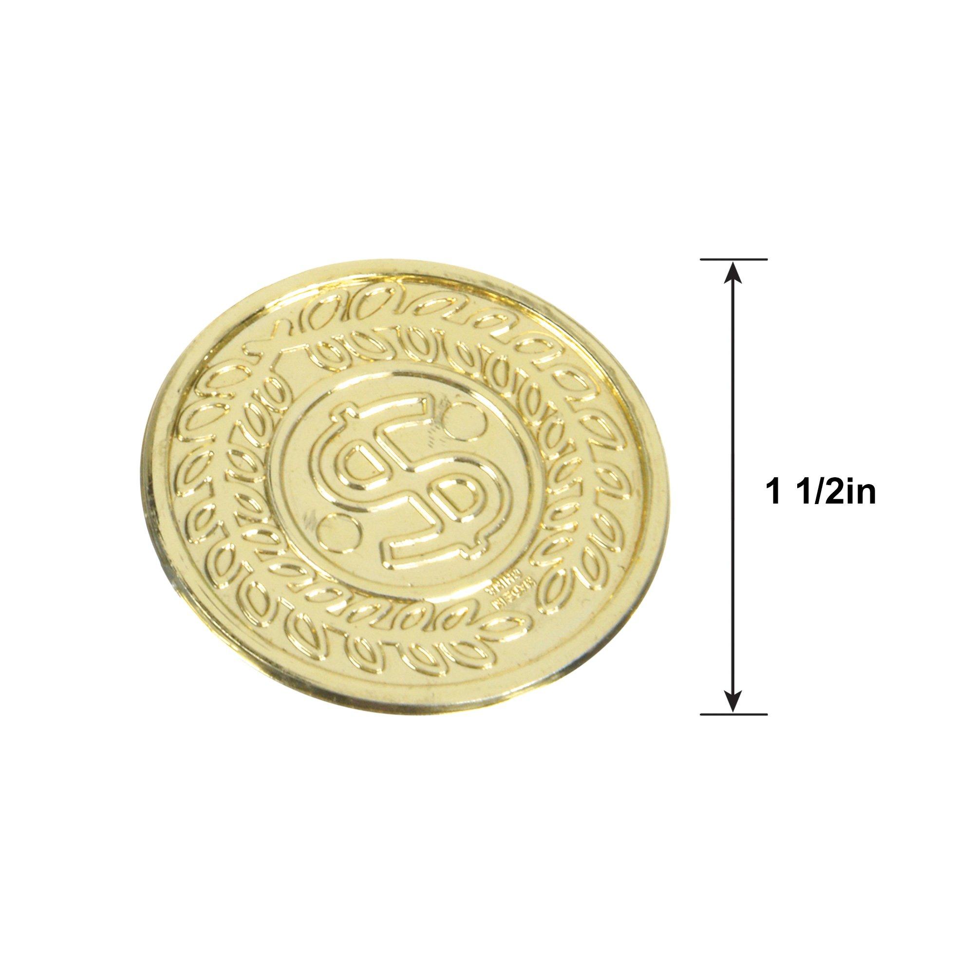 Dollar Sign Gold Coins 100ct