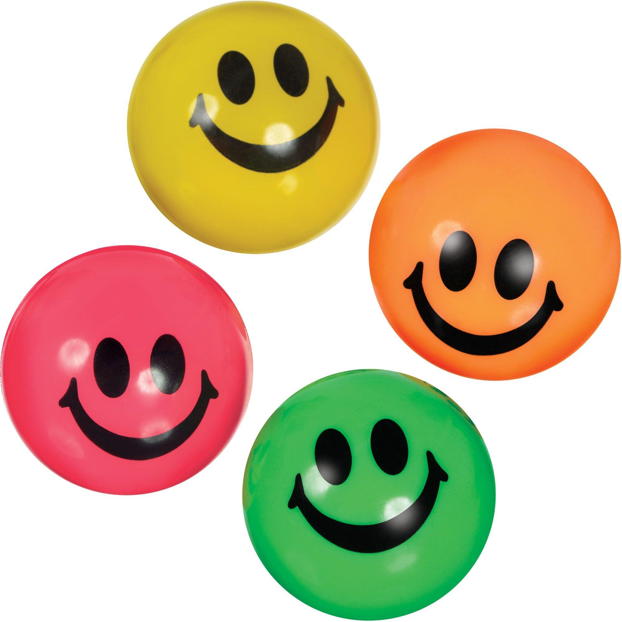 Smiley Bounce Balls 8ct Party City
