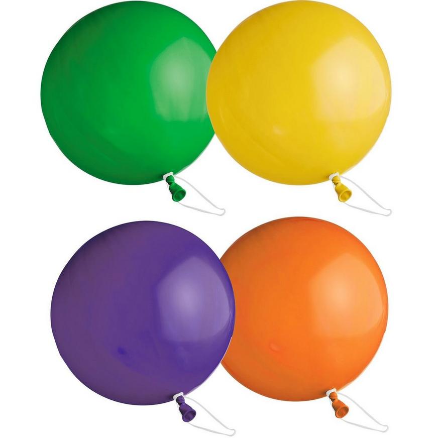 30 x Punch Balloons Assorted Colours 