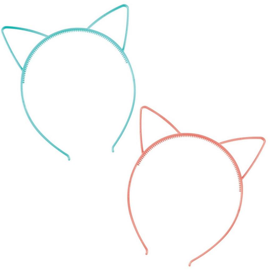 Blue & Pink Cat Ear Headbands 8ct
