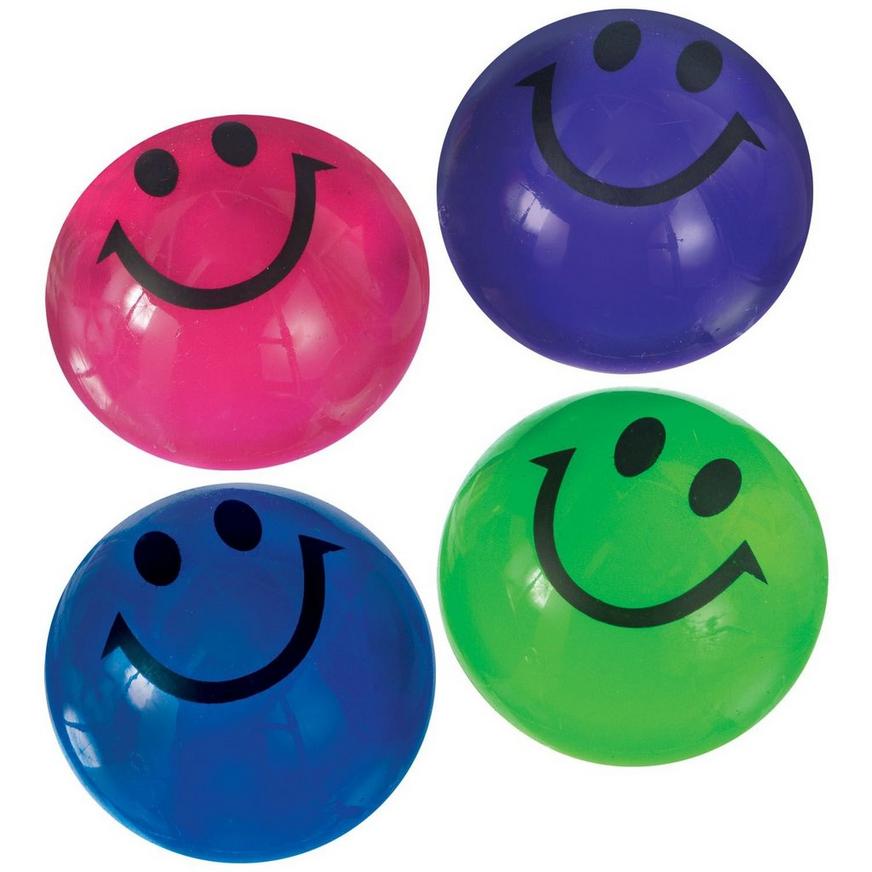 3 x DOME POPPER SMILEY FACE PUSH FLY POPPERS KIDS TOY NOVELTY PARTY FILLER 55mm 