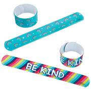 Be Kind Rainbow Slap Bracelets 8ct