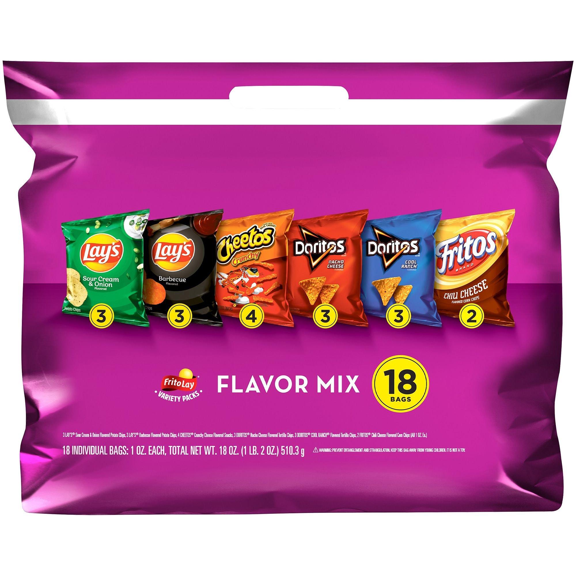 FritoLay Variety Pack Flavor Mix, 18ct Party City
