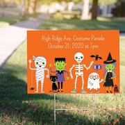 Custom Halloween Parade Yard Sign