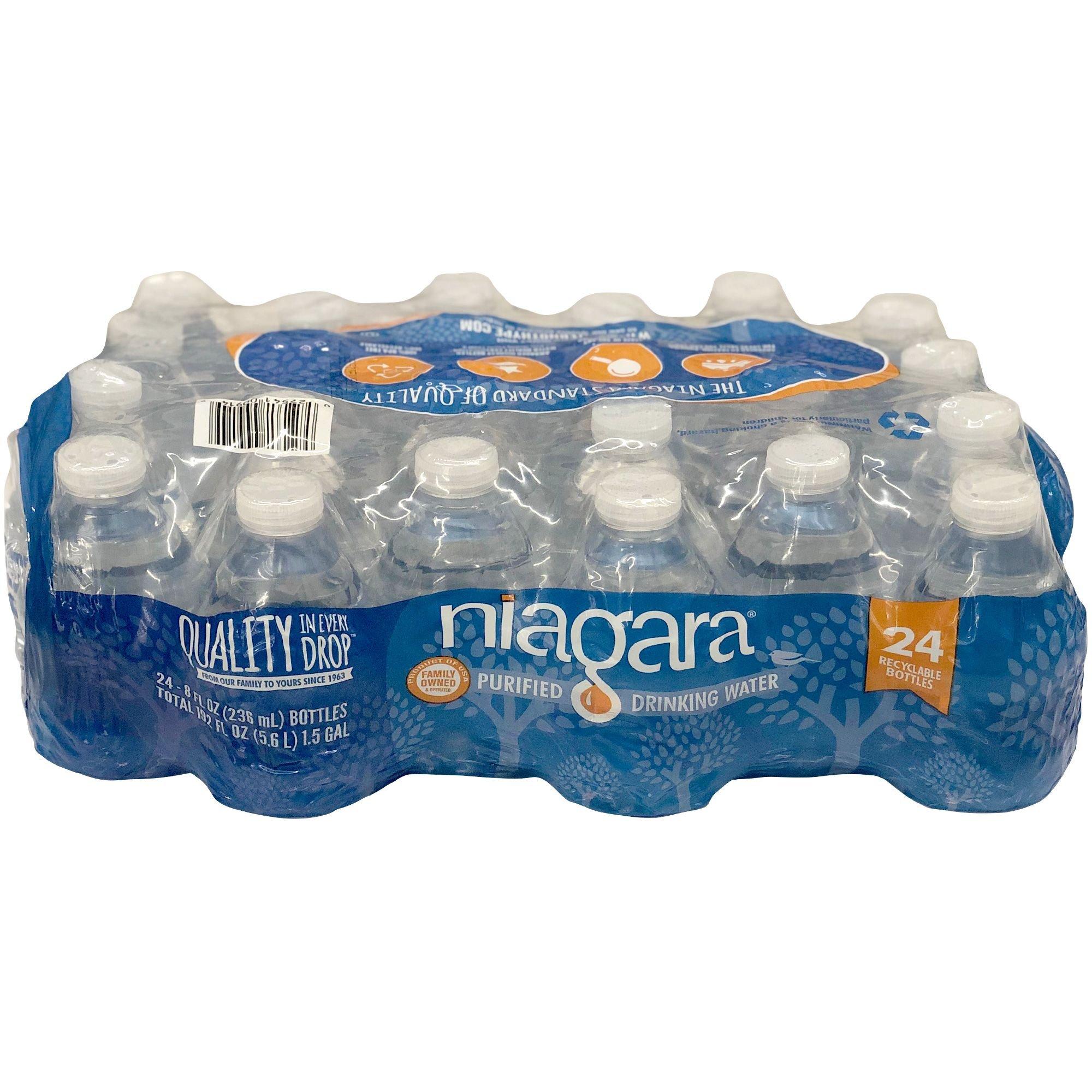 Niagara Purified Drinking Water Bottles, 8oz, 24ct Party City