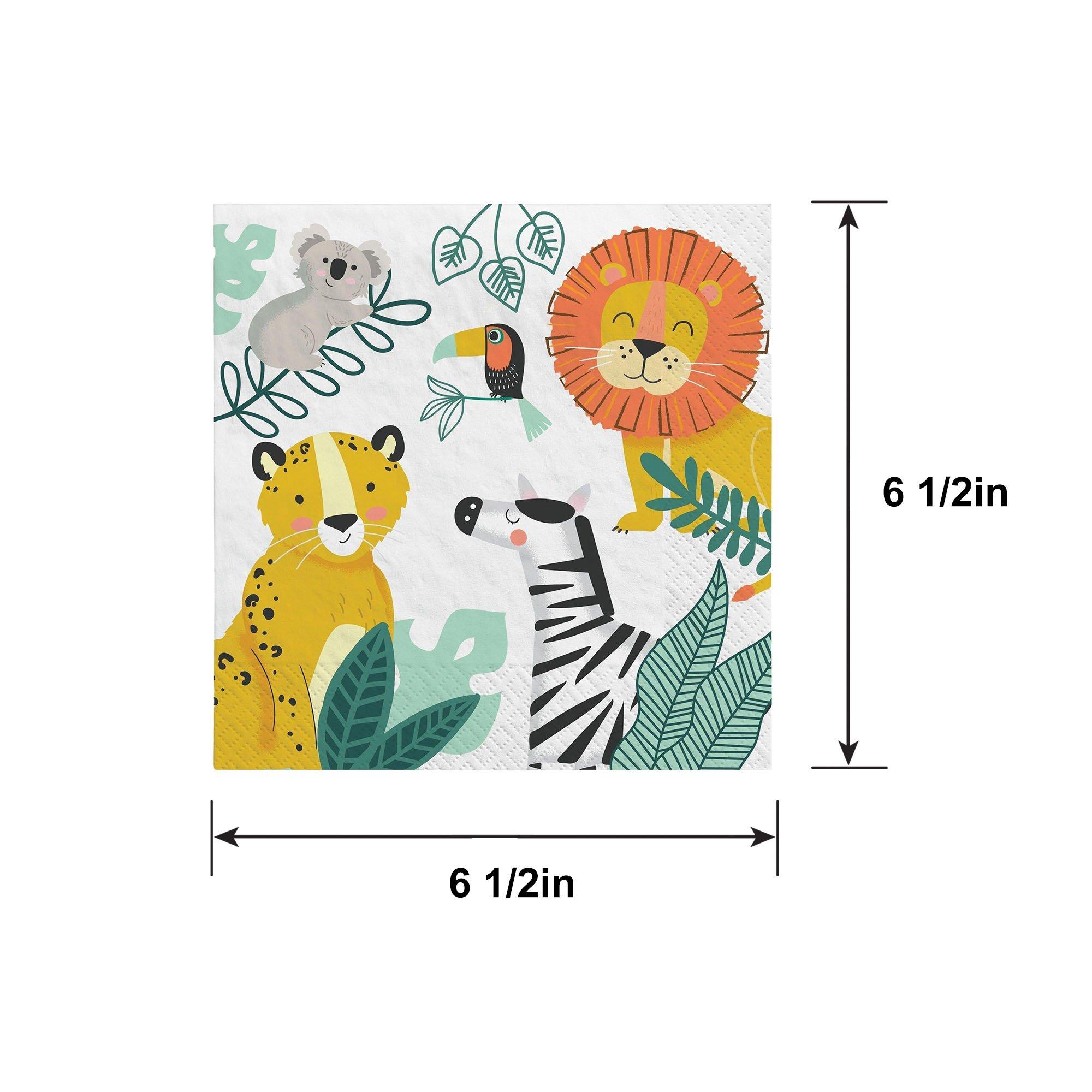 Get Wild Jungle Paper Lunch Napkins, 6.5in, 16ct