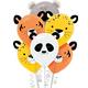 6ct, 12in, Get Wild Jungle Latex & Cardstock Balloon Decorating Kit