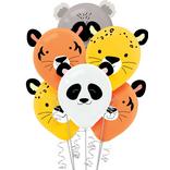 6ct, 12in, Get Wild Jungle Latex & Cardstock Balloon Decorating Kit