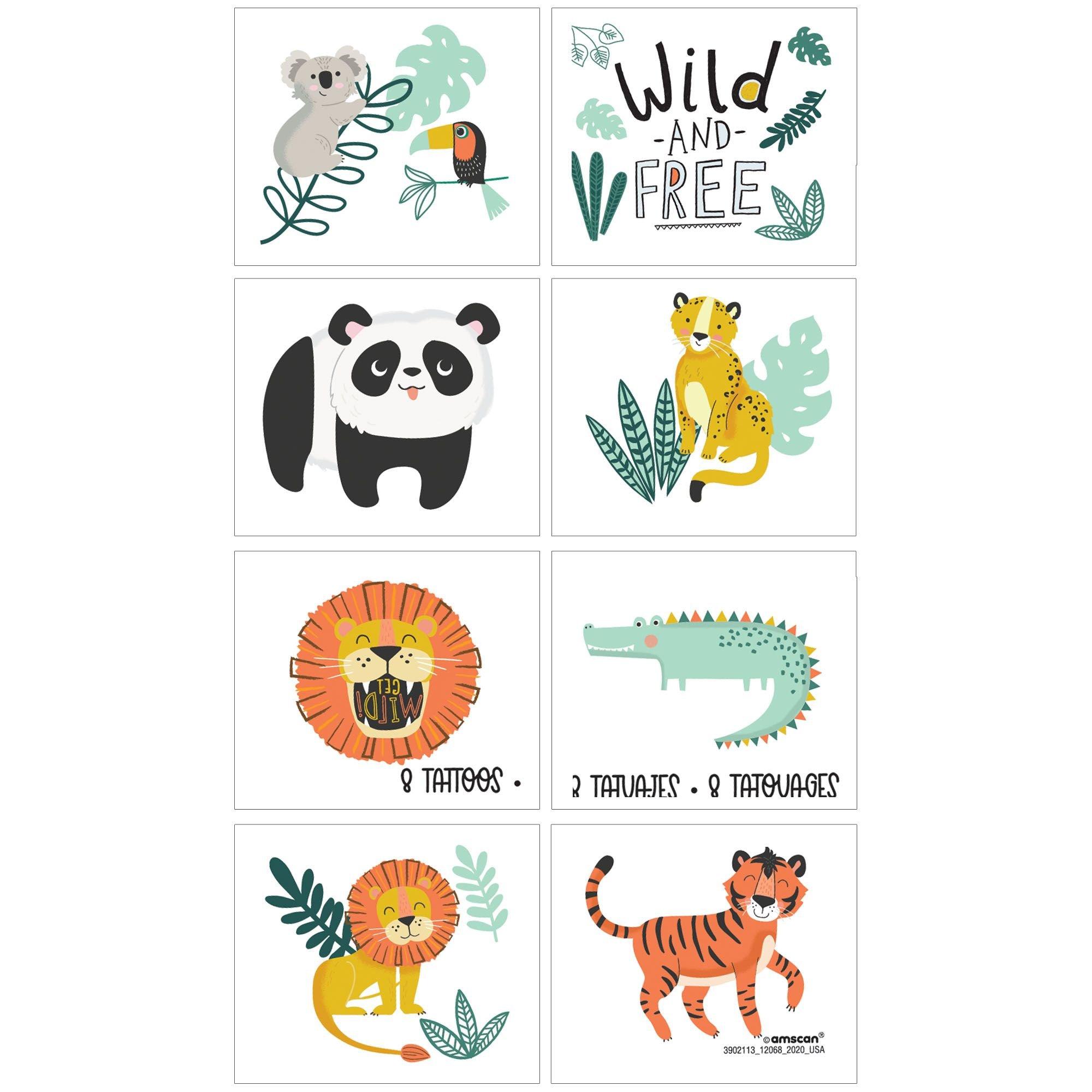 Get Wild Jungle Temporary Tattoos, 8ct