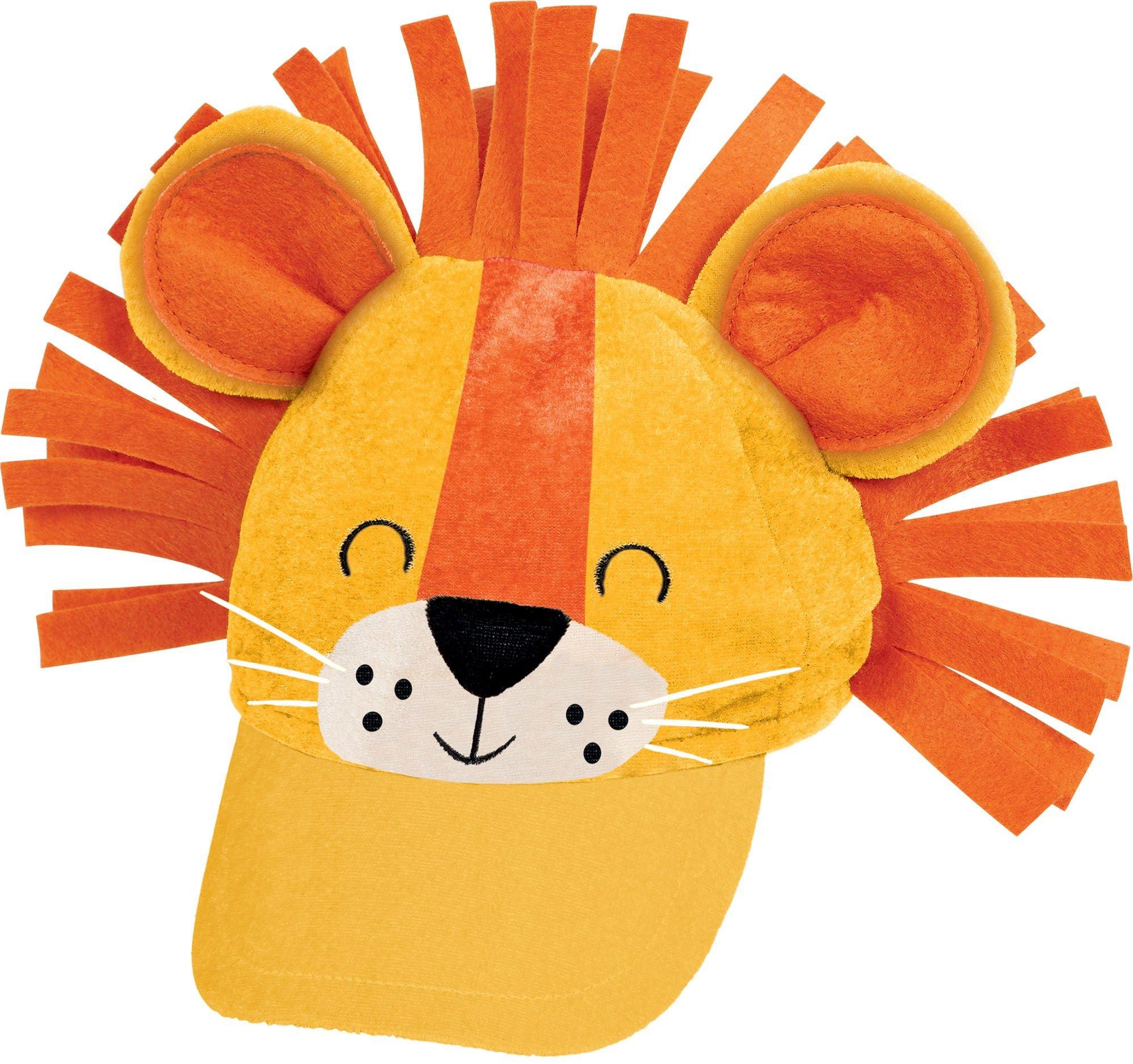 Get Wild Lion Plush Hat Deluxe, 6in x 10in