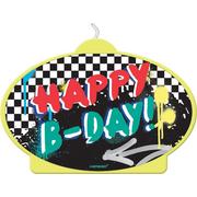 Skater Party Wax Birthday Candle
