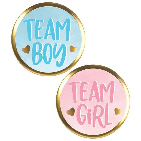 Gender Reveal Decoration, Baby Gender Reveal Party Decoration Set, Girl Or  Boy Ballon With Team Boy Team Girl Stickers Confetti, Baby Foil Balloon