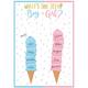 Ice Cream-Themed Boy or Girl Gender Reveal Voting Board with 24 Stickers - The Big Reveal