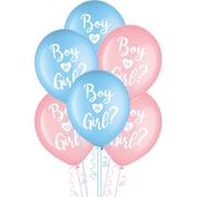 Boy or Girl? Blue & Pink Gender Reveal Latex Balloons, 12in, 15ct - The Big Reveal