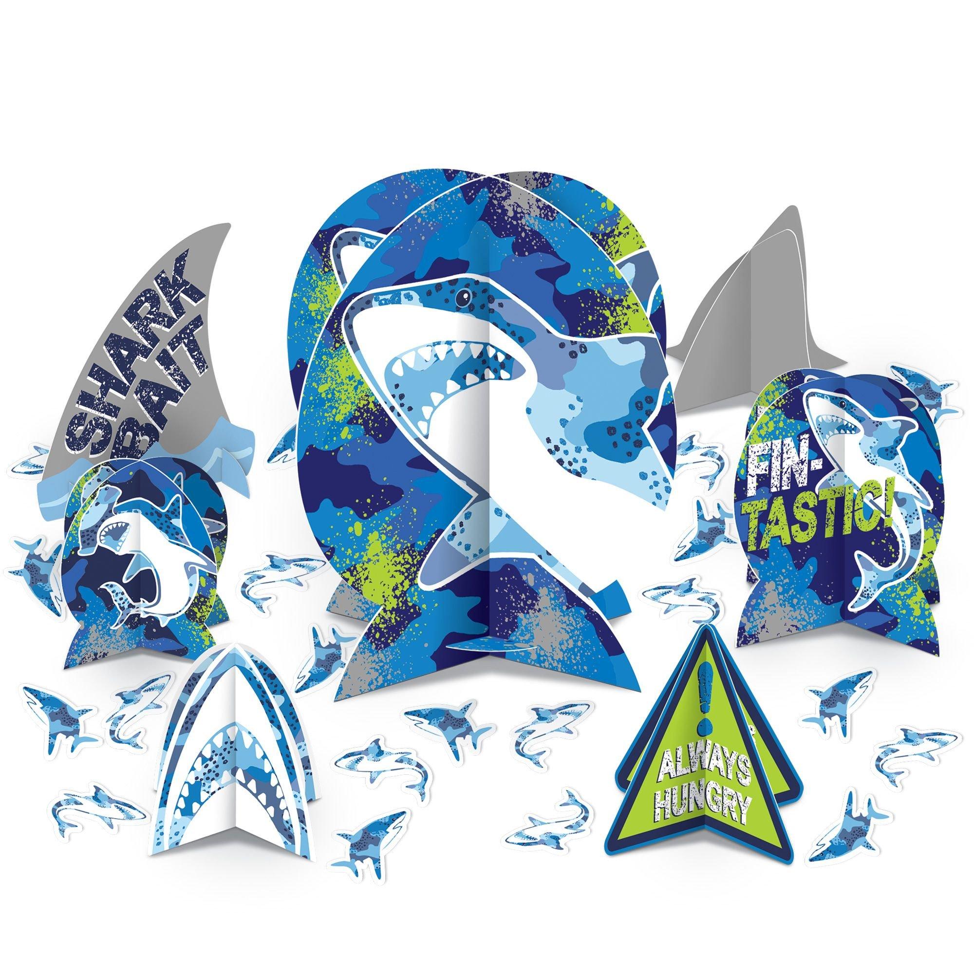 Shark Party Table Decorating Kit 27pc