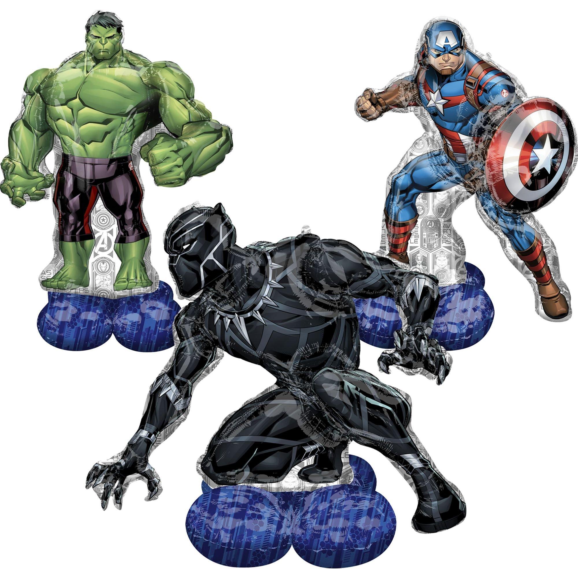 Amscan Airloonz Marvel's Avengers Foil Balloon Set, 3PC Birthday Party
